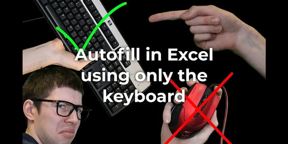 How do I autofill in Excel using keyboard?