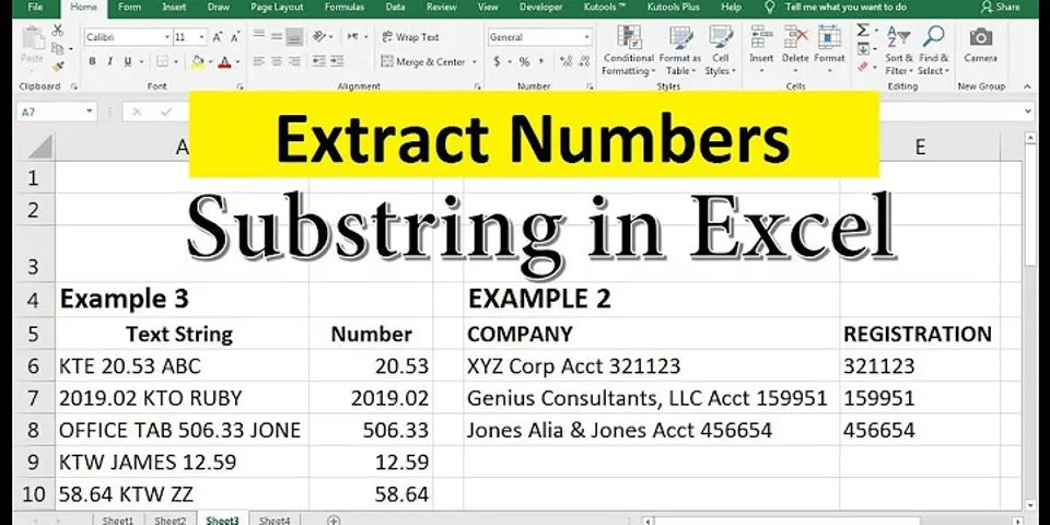 How do I extract selected data from a cell in Excel?