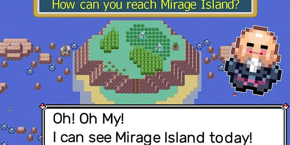 How do I get to Mirage Island in Pokémon Ruby?