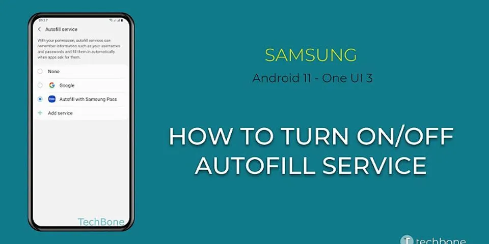 How do I turn on autofill on my Samsung?
