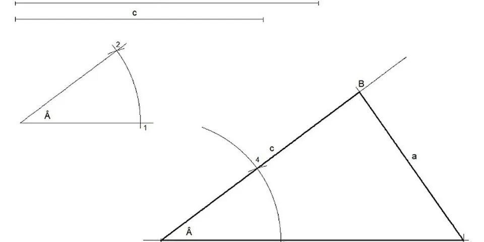 How do you construct a triangle given an angle?