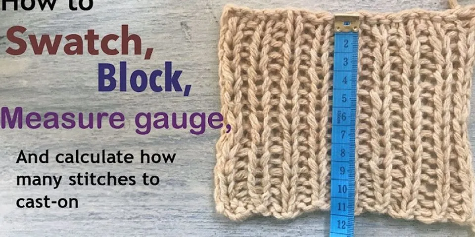 How to count stitches for gauge