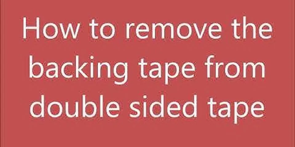 How to remove double sided tape from poster