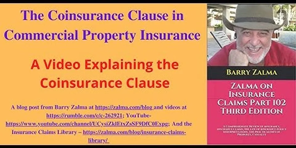 What is coinsurance on a commercial property policy?