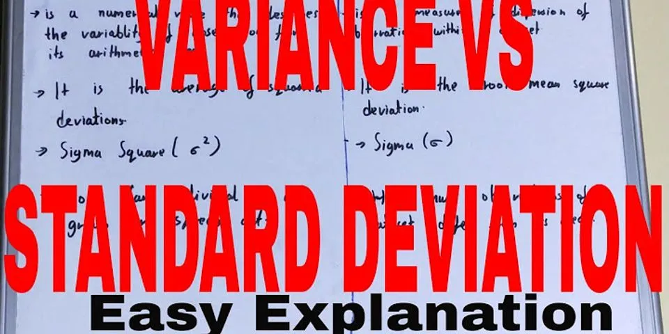 What is the difference between variance and variation?