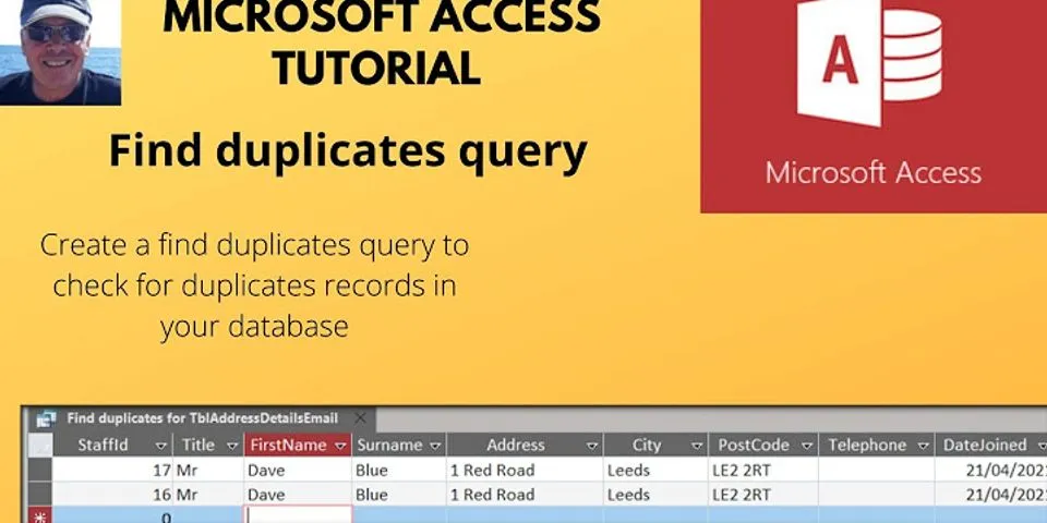 Why is my Access query showing duplicates?
