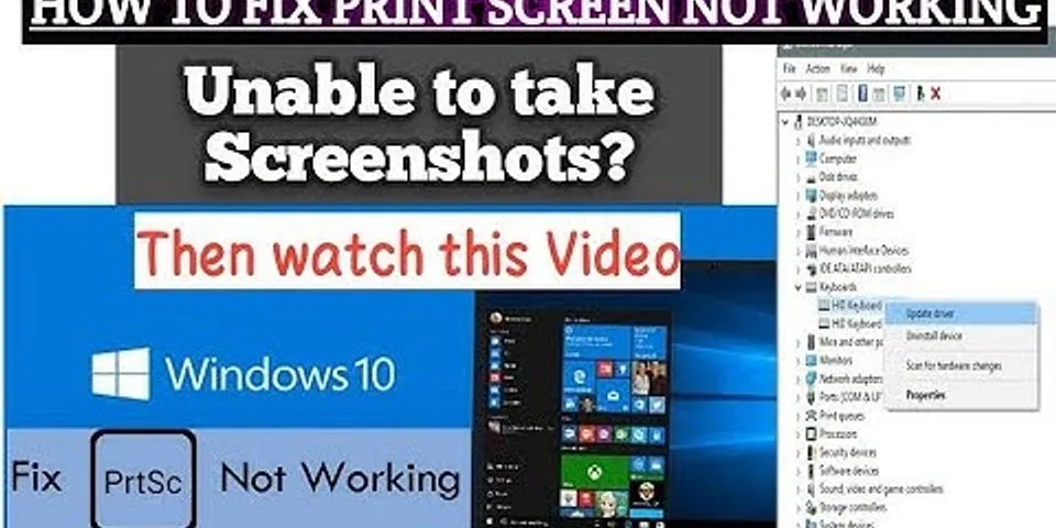Why is my HP laptop not taking screenshot?